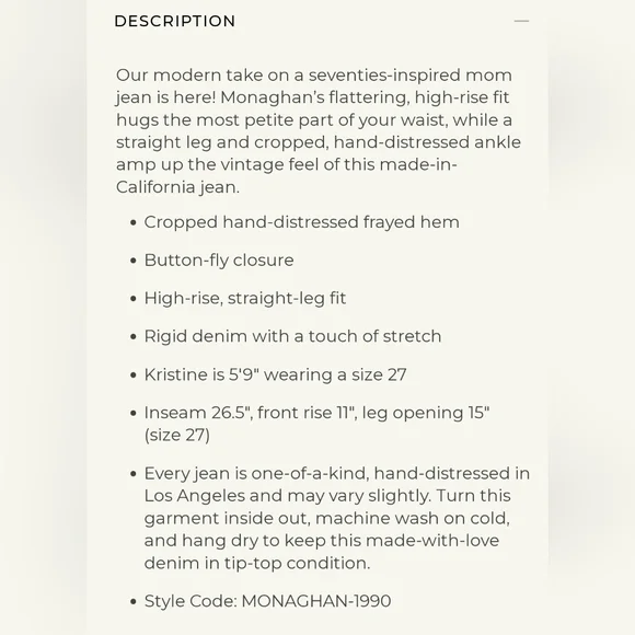 NWT Frank & Eileen denim, size 25 - Picture 10 of 10